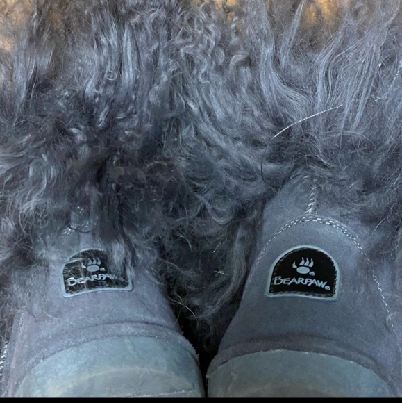 Bearpaw Curly hair short boots - Picture 2 of 3